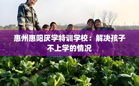惠州惠阳厌学特训学校：解决孩子不上学的情况