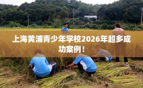 上海黄浦青少年学校2026年超多成功案例! 上海黄浦青少年学校2026年超多成功案例!