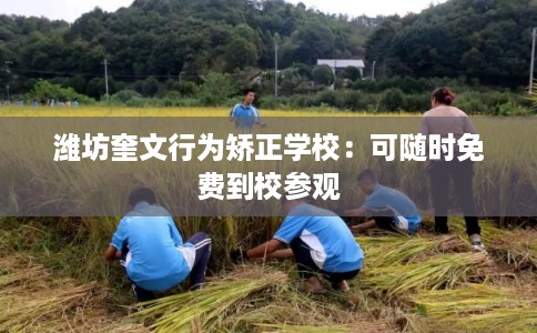 潍坊奎文行为矫正学校：可随时免费到校参观