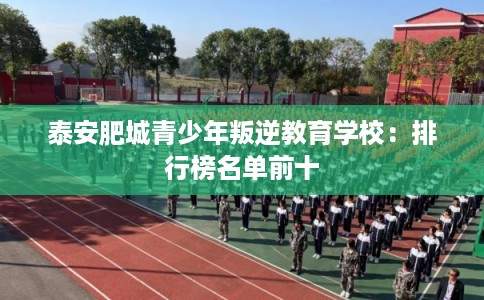 泰安肥城青少年叛逆教育学校：排行榜名单前十