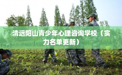 清远阳山青少年心理咨询学校（实力名单更新）