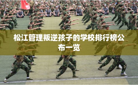 松江管理叛逆孩子的学校排行榜公布一览 松江管理叛逆孩子的学校排行榜公布一览