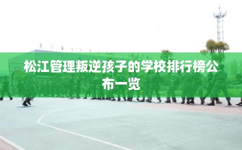 松江管理叛逆孩子的学校排行榜公布一览