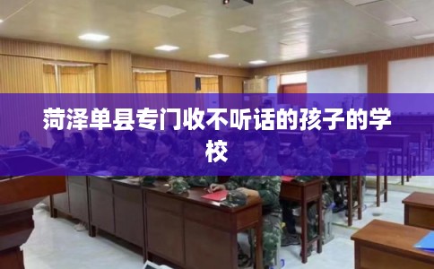 菏泽单县专门收不听话的孩子的学校