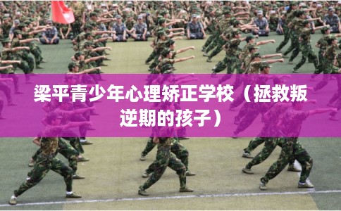 梁平青少年心理矫正学校（拯救叛逆期的孩子）