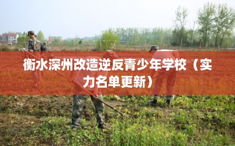 衡水深州改造逆反青少年学校（实力名单更新）