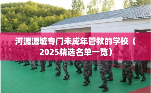 河源源城专门未成年管教的学校（2025精选名单一览）