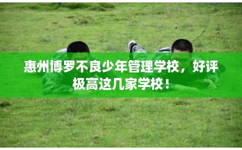 惠州博罗不良少年管理学校，好评极高这几家学校！