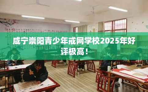 咸宁崇阳青少年戒网学校2025年好评极高！