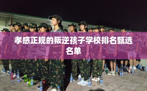 孝感正规的叛逆孩子学校排名甄选名单