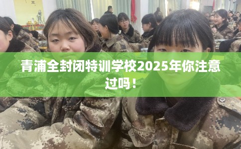 青浦全封闭特训学校2025年你注意过吗！