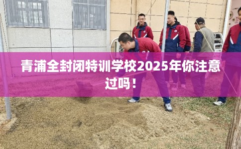 青浦全封闭特训学校2025年你注意过吗！