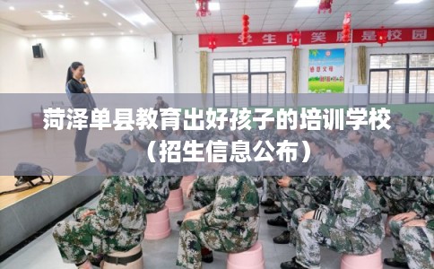 菏泽单县教育出好孩子的培训学校（招生信息公布）