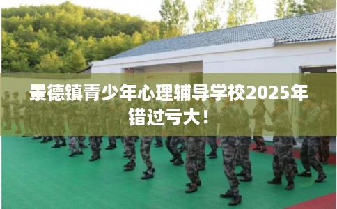 景德镇青少年心理辅导学校2025年错过亏大！