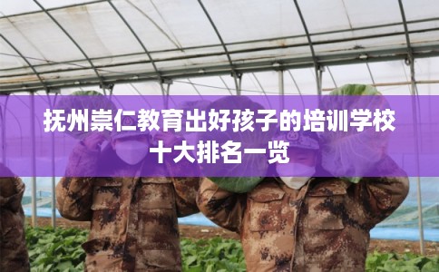 抚州崇仁教育出好孩子的培训学校十大排名一览 抚州崇仁教育出好孩子的培训学校十大排名一览