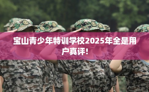 宝山青少年特训学校2025年全是用户真评!