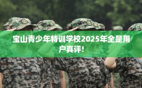 宝山青少年特训学校2025年全是用户真评!