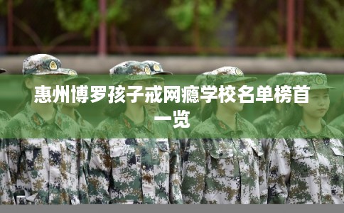 惠州博罗孩子戒网瘾学校名单榜首一览 惠州博罗孩子戒网瘾学校名单榜首一览