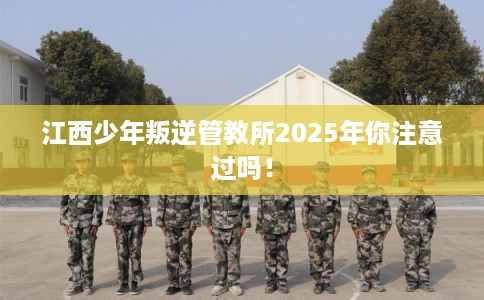 江西少年叛逆管教所2025年你注意过吗！