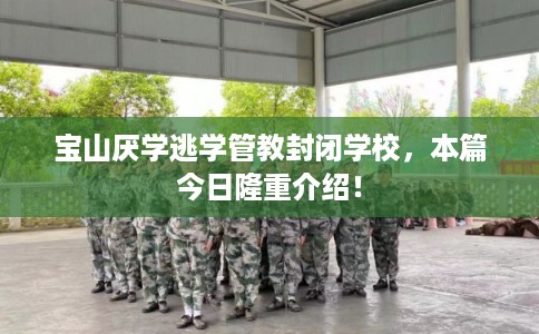 宝山厌学逃学管教封闭学校，本篇今日隆重介绍！