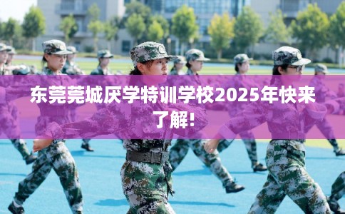 东莞莞城厌学特训学校2025年快来了解!