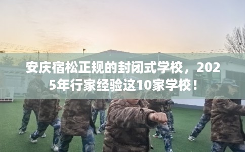 安庆宿松正规的封闭式学校，2025年行家经验这10家学校！