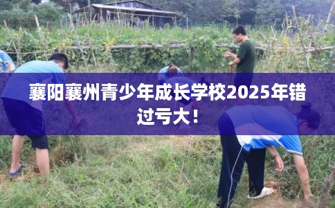 襄阳襄州青少年成长学校2025年错过亏大！