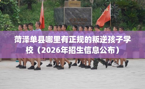 菏泽单县哪里有正规的叛逆孩子学校（2026年招生信息公布）