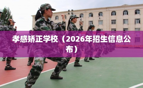 孝感矫正学校（2026年招生信息公布）