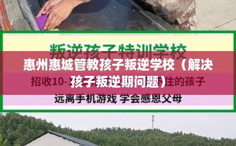 惠州惠城管教孩子叛逆学校（解决孩子叛逆期问题）