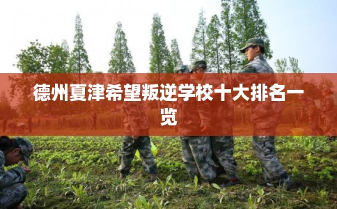 德州夏津希望叛逆学校十大排名一览