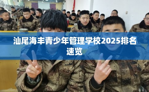 汕尾海丰青少年管理学校2025排名速览