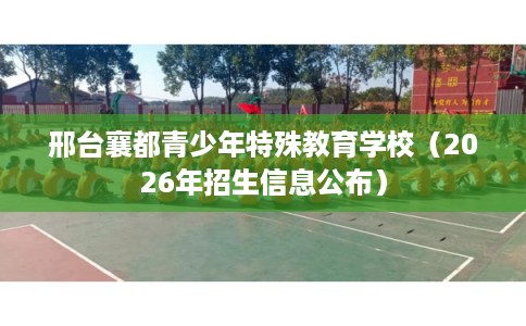 邢台襄都青少年特殊教育学校（2026年招生信息公布）