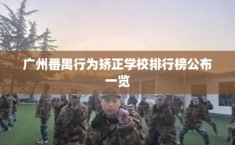 广州番禺行为矫正学校排行榜公布一览