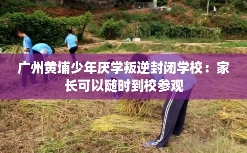 广州黄埔少年厌学叛逆封闭学校：家长可以随时到校参观