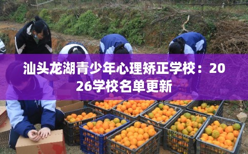 汕头龙湖青少年心理矫正学校：2026学校名单更新