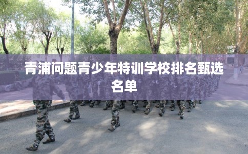 青浦问题青少年特训学校排名甄选名单